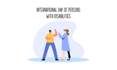 Obraz na płótnie Canvas Flat design international day of people with disability illustration