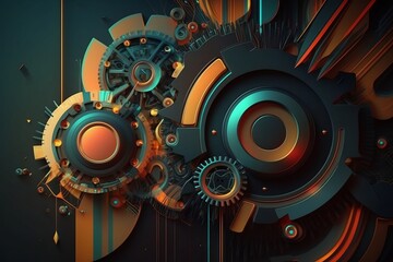 Obraz premium Abstrakter Cyper Technologie Background und Wallpaper. 