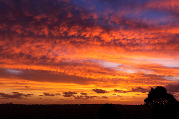 sunset before storm