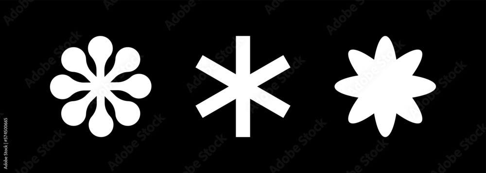 Poster Retro futuristic star isolated for design elements