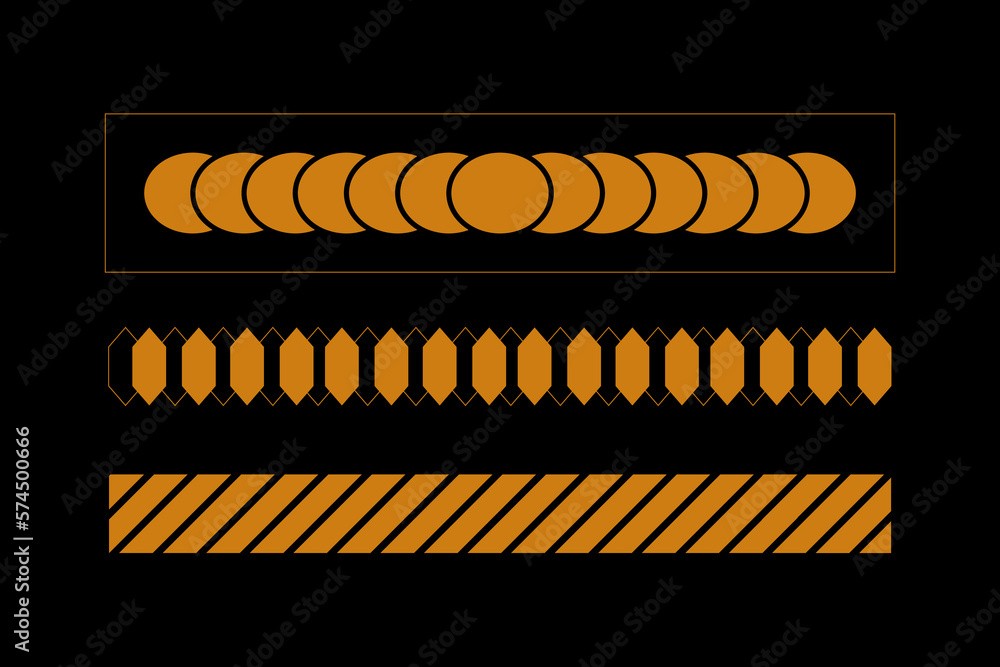 Poster retro futuristic shape border for design element