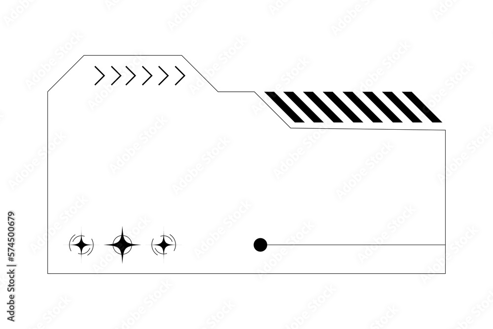 Poster Frame of modern technology interface for copy space template