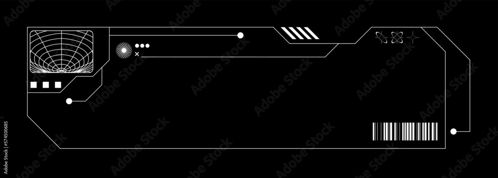 Aufkleber hud interface with shape element for background
