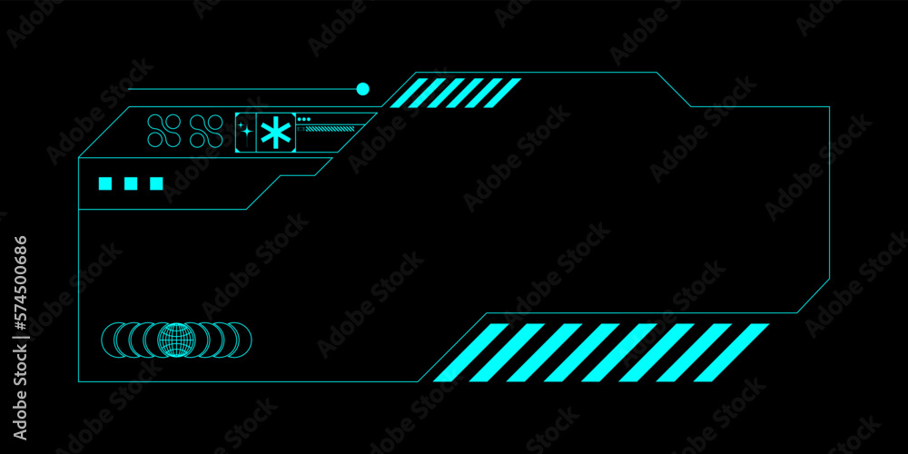 Aufkleber digital futuristic interface frame for background