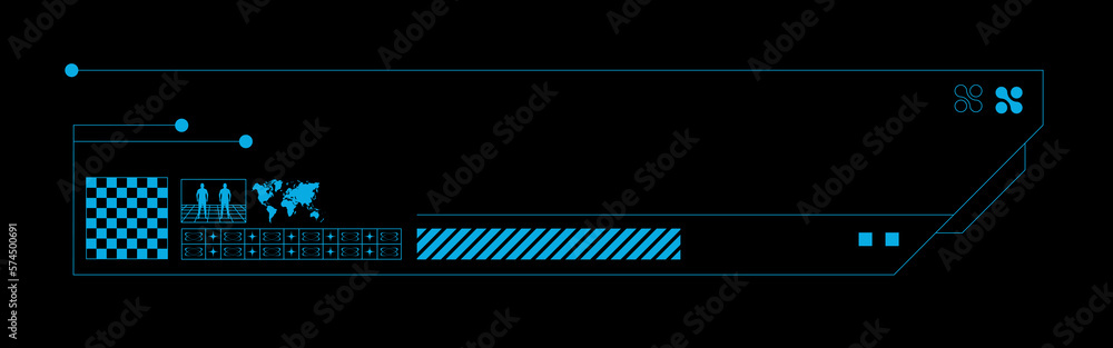 Aufkleber digital interface display for banner design