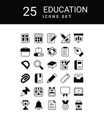 education icons, stock illustrations, science, technology, knowledge, information, book icon,