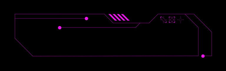 HUD futuristic neon line art display