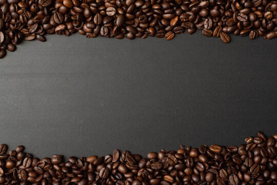  roasted coffee bean with space for text © benjamin