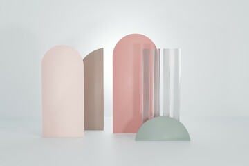 3d background products display podium scene with geometric platform. background vector 3d rendering with podium. stand to show cosmetic products.
