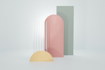 3d background products display podium scene with geometric platform. background vector 3d rendering with podium. stand to show cosmetic products.