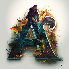 Letter "A" in the style of Graffiti, made with Generative AI	