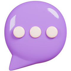 Chat Speech Bubble Communication.Comment Social media online concept.3D render Illustration.