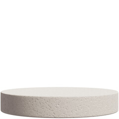 Cylinder Stone Podium.3D render illustration.