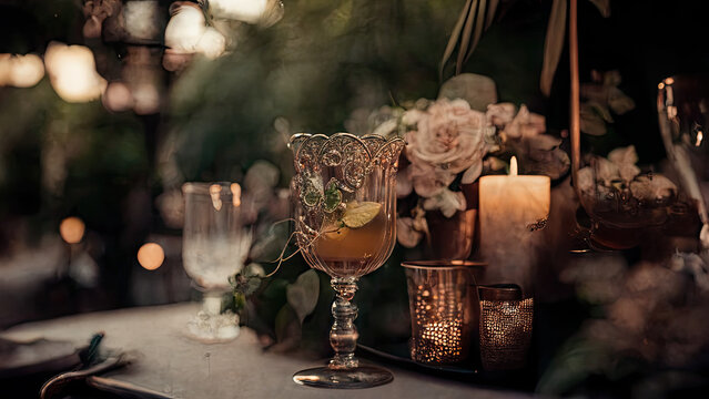 Elegant Cocktail Wedding - AI Generative