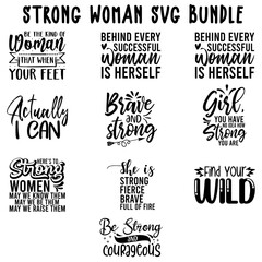 Fototapeta premium Strong woman SVG Bundle