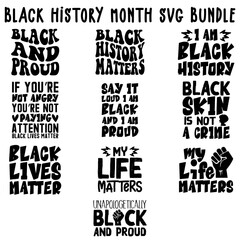 Obraz premium Black History Month SVG Huge Bundle