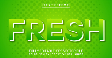 Fresh text editable style effect