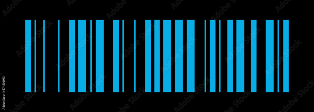 Poster Barcode stripes labels in retro futuristic design element