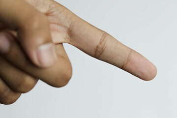 Indonesian people's hand gestures on a white background