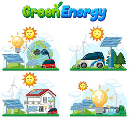 Green energy vector concept