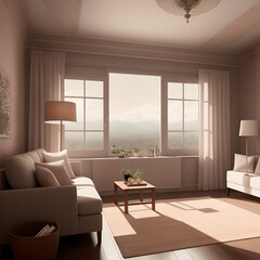 Fototapeta premium modern interior design, interior elements. Generative ai