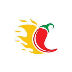 Naklejka premium Hot chili logo images