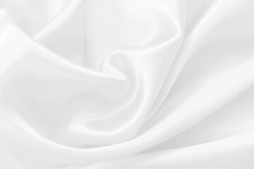 White fabric texture for background and design, beautiful pattern of silk or linen.