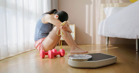 woman depressed for loss weight