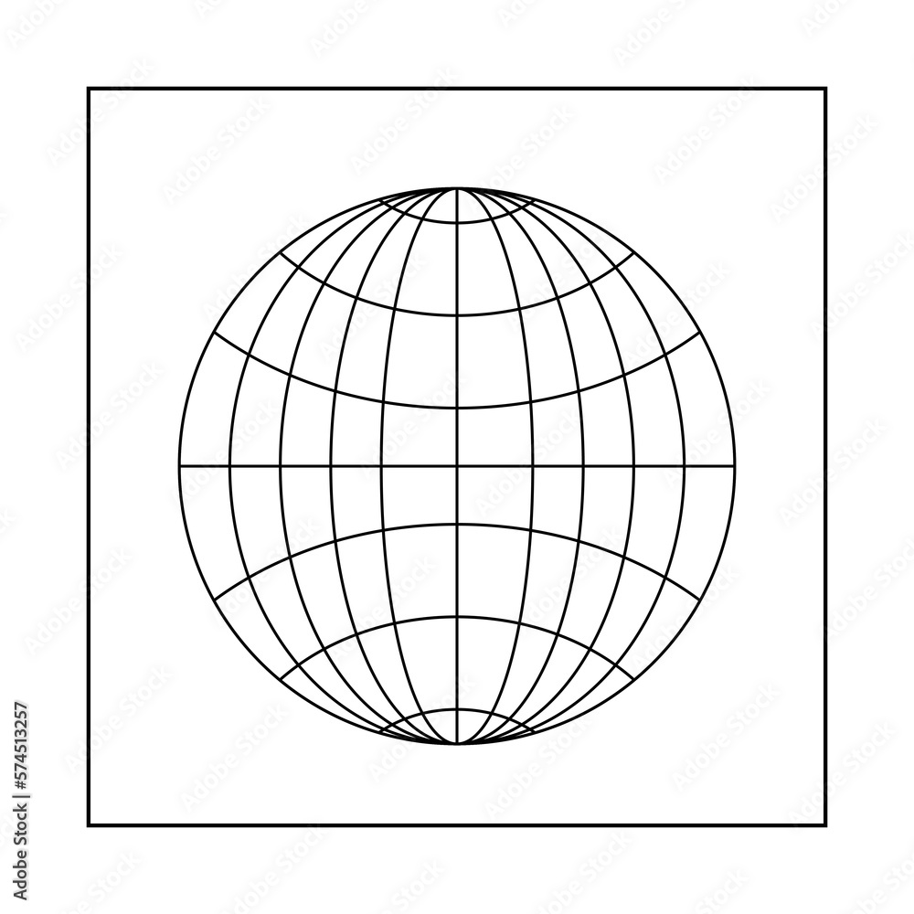 Aufkleber globe in square