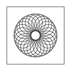 black and white spiral element