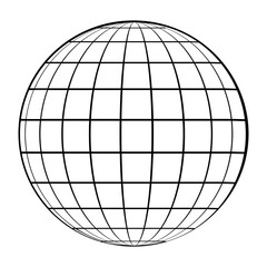 globe with grid symbol