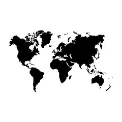 Fototapeta premium black world map element