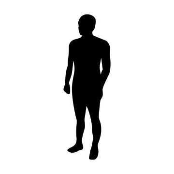 silhouette of a person in a suit