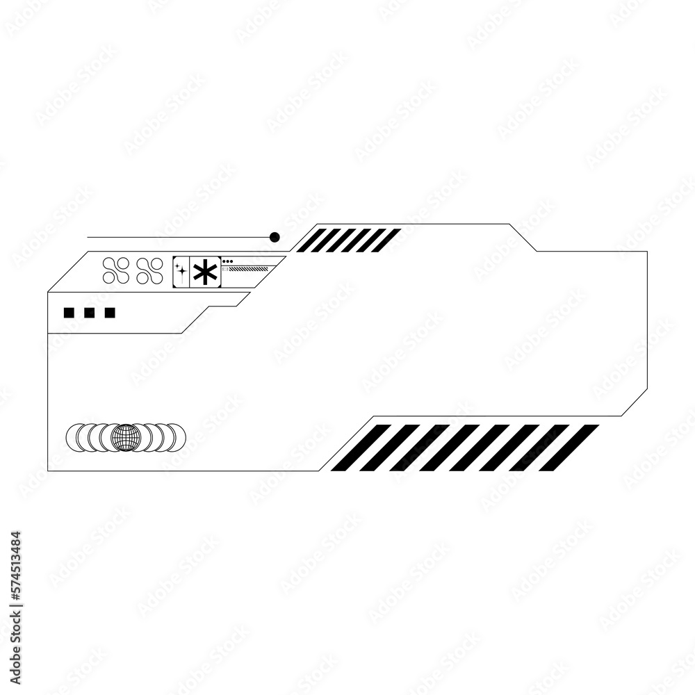 Poster digital futuristic interface with element