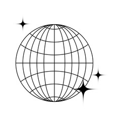 earth globe with star shape