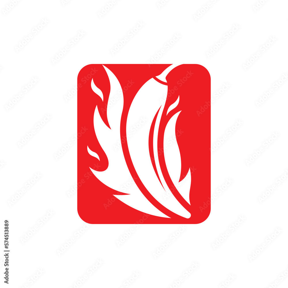 Wall mural Hot chili logo images