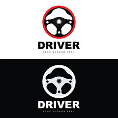 Car Steering Logo, Driver Vector, Transport Vehicle Design, Repair, Maintenance, Car Garage