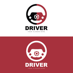 Car Steering Logo, Driver Vector, Transport Vehicle Design, Repair, Maintenance, Car Garage
