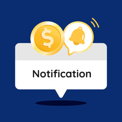 Alert notification with notification bell Vector