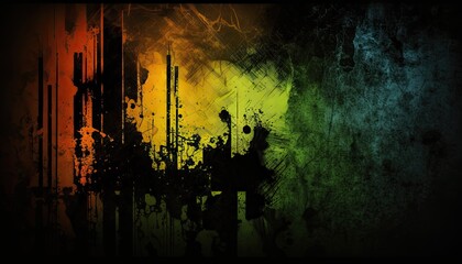 Grunge Background Aspect Ratio 16:9 - Generative AI