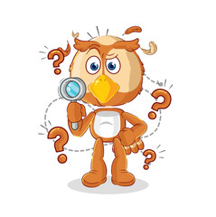Fototapeta premium owl searching illustration. character vector