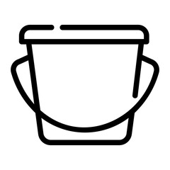 bucket line icon