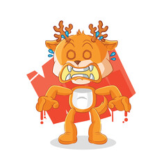 Fototapeta premium deer monster vector. cartoon character