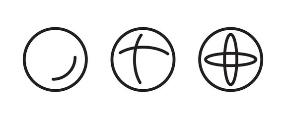 Fototapeta premium round sphere icon, ball,globe, Circle icon symbol logo illustration,editable stroke, flat design style isolated on white