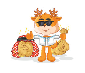 deer rich arabian mascot. cartoon vector