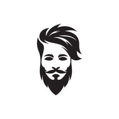 Gentleman face logo images illustration