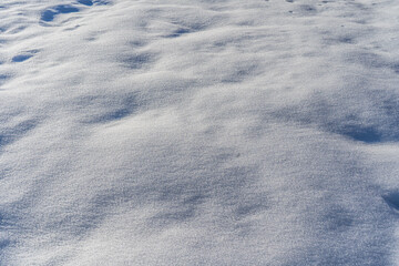 キラキラ輝く積もった雪の表面