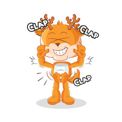 deer applause illustration. character vector
