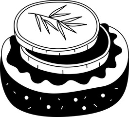 Picnics Food Sandwiches Cucumber icon hand drawn design elements for decoration.
