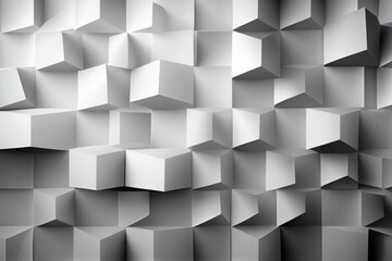Clean and Sophisticated White and Grey Abstract Background with Square Grid Pattern, generative ai